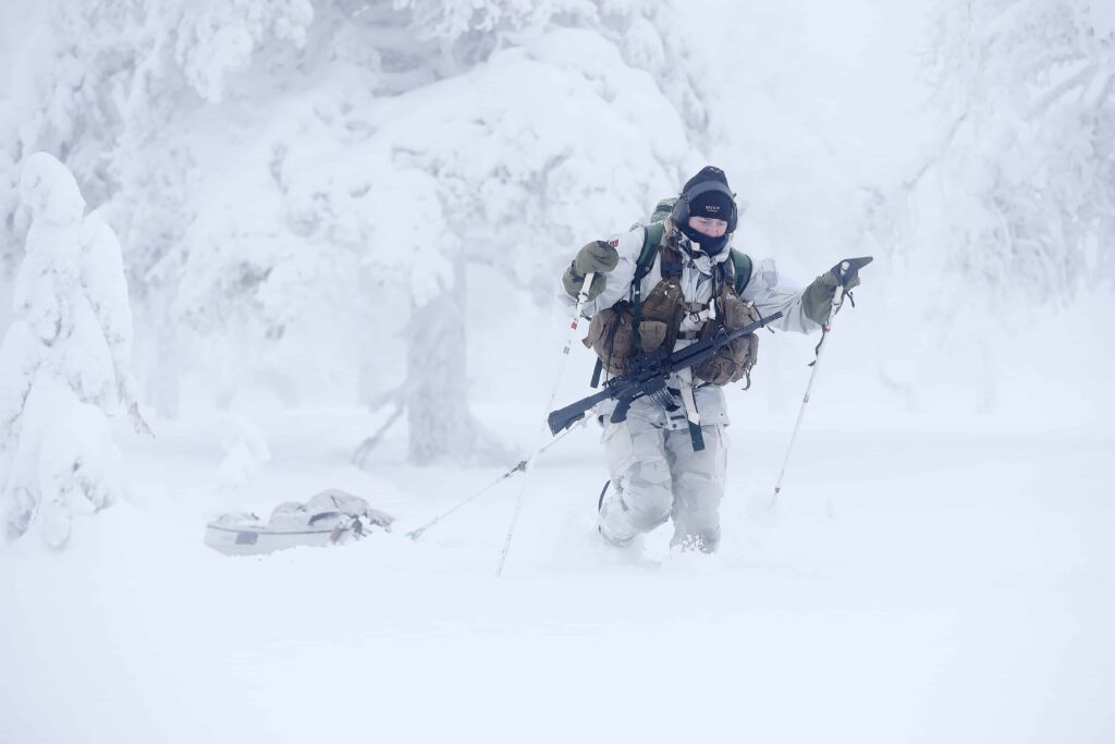 Jegertroppen operator during arctic warfare training 