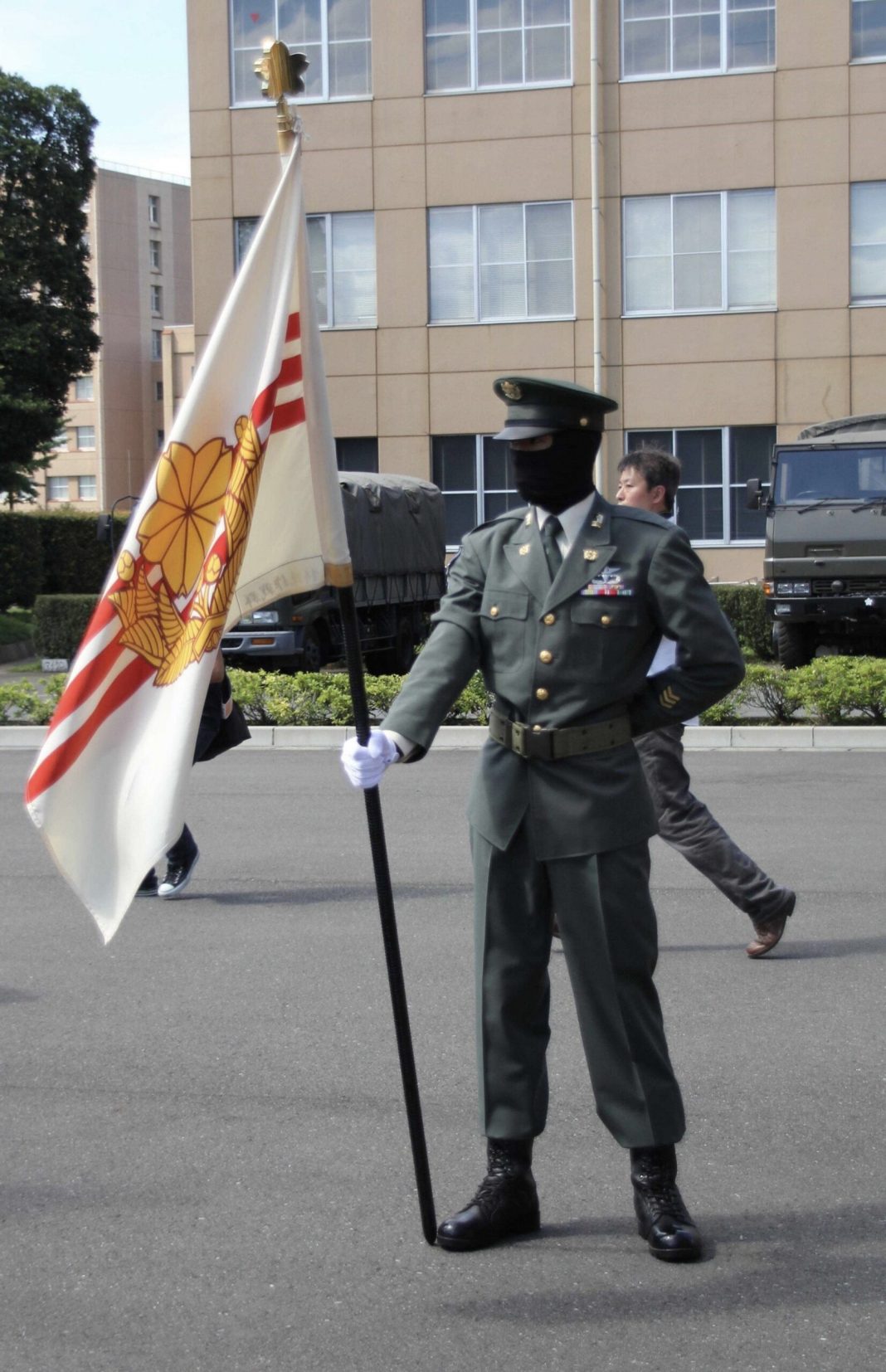Japanese Special Forces Group operator in dress uniform and balaclava