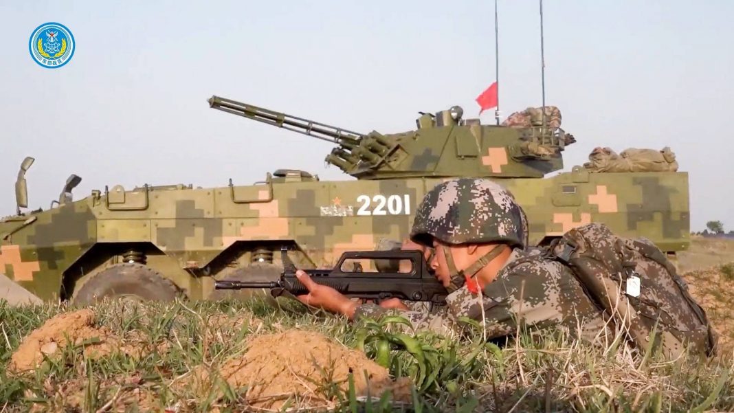Illustrates Chinese Military Drills