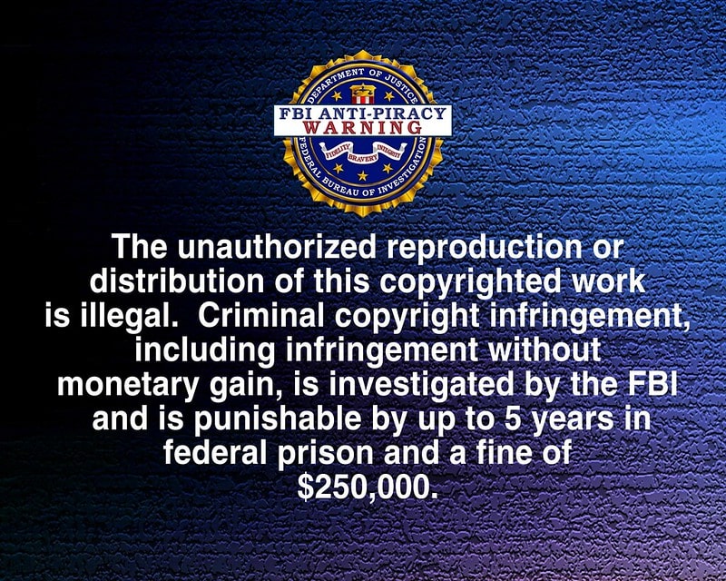 The classic FBI white-collar crime warning commonly found on entertainment media products