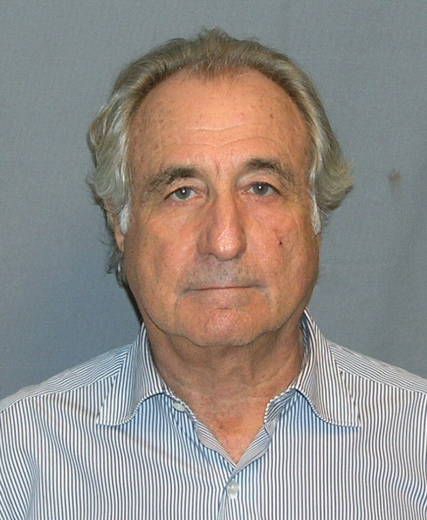 White-collar criminal Bernie Madoff's mugshot from 2009