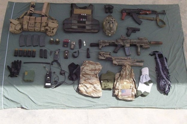 Layout of a CIA PMOO's gear.