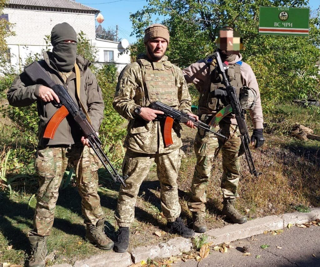 Ichkeria OBON fighters in Ukraine