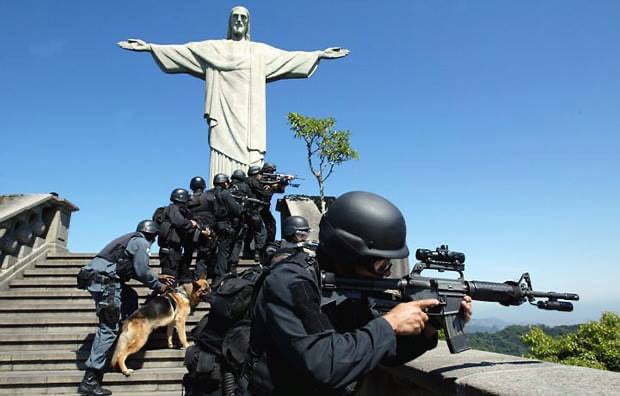 Brazilian police make up a large chunk of the Militias in Brazil 