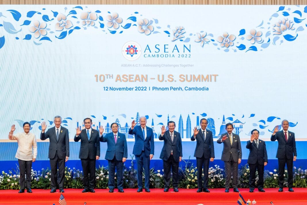 President Joe Biden meets with ASEAN leaders during the 10th annual US-ASEAN Summit in Phnom Penh, Cambodia.