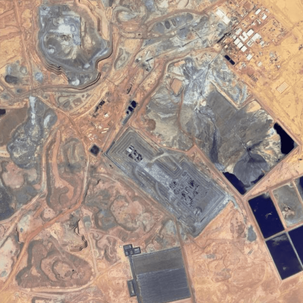 Satellite image of Niger's Uraniums Mines
