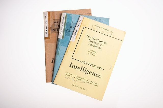 Copies of Studies in Intelligence, the CIA's Journal for the study of the theory and history of Intelligence.