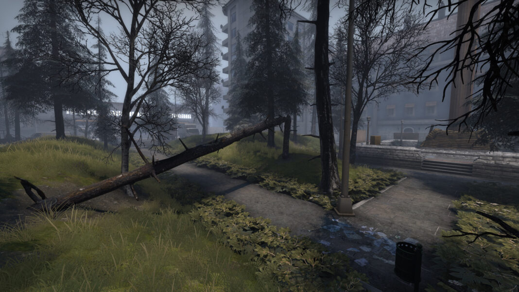 Image shows a screenshot from the game Counter-Strike: Global Offensive. The screenshot is from the map de_voyna which reveals information about the Russian offensive in Ukraine.