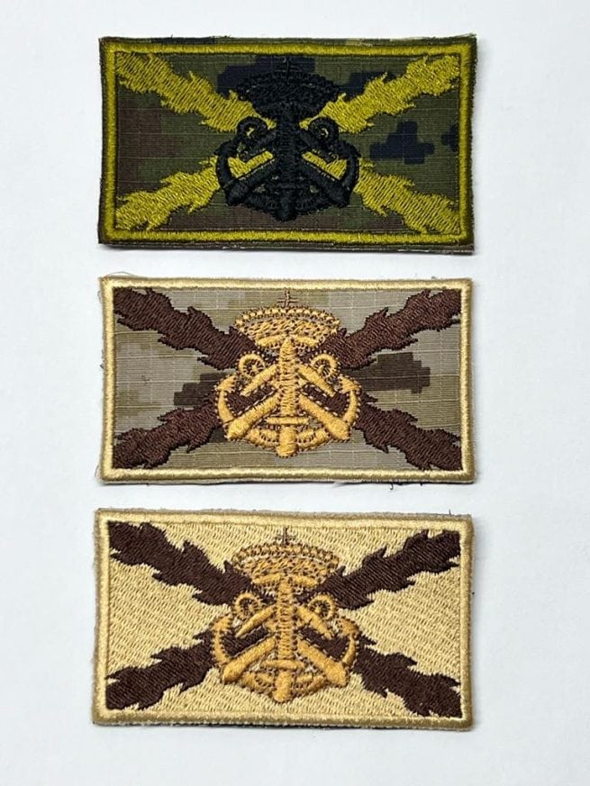 FGNE patches in different colours.