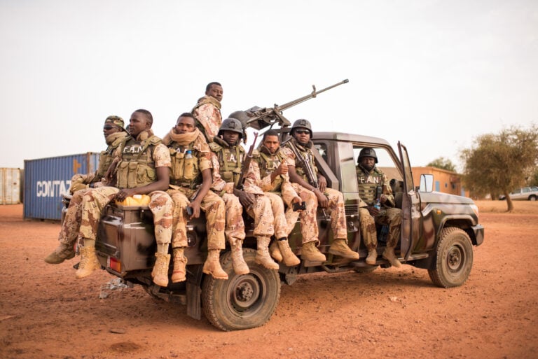 Nigerien Armed Forces conduct a convoy movement, key leader engagement and ambush exercise during Flintlock 18 in Niger, Africa April 15, 2018.