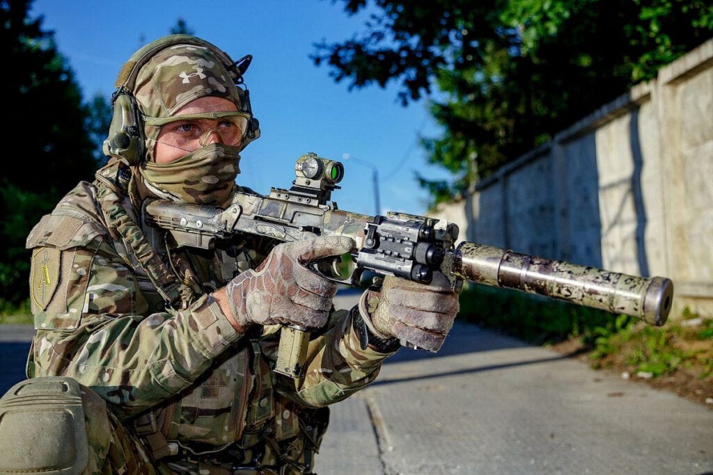FSB Alpha operator with a suppressed MP9 and full kit 