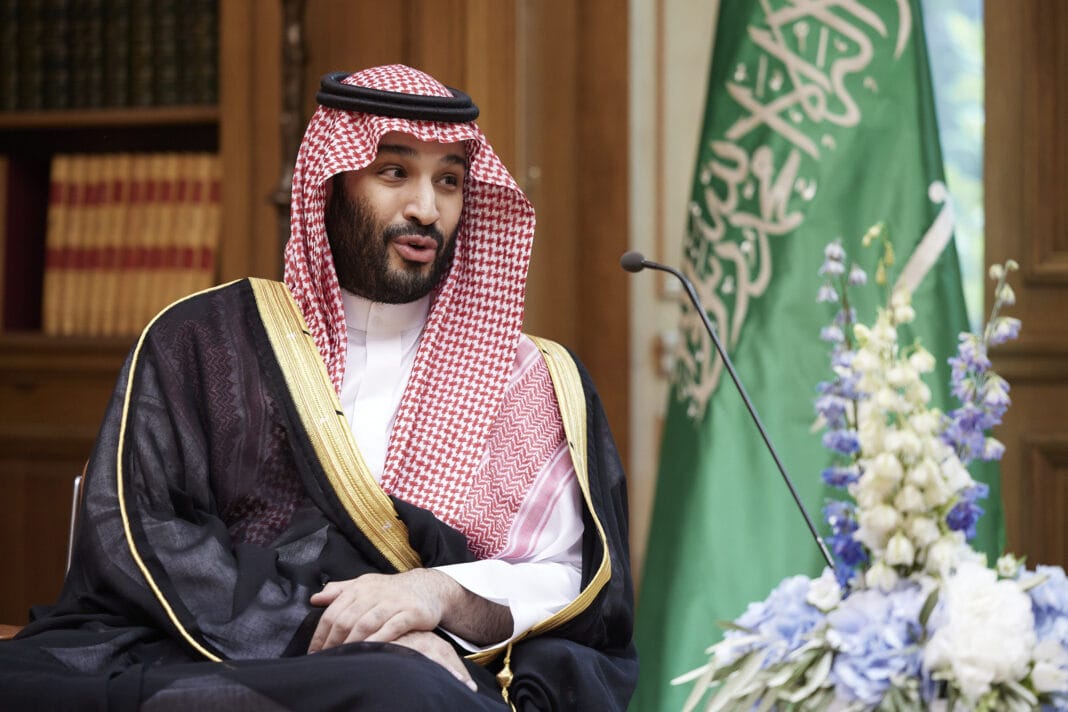 The Saudi Crown Prince Mohammed bin Salman Al Saud, at the Royal Court at al-Salam Palace in Jeddah, Saudi Arabia.