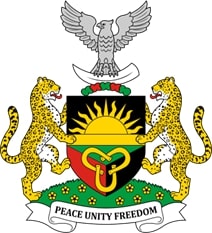 IPOB Coat of Arms. It features an escutcheon which depicts an Eagle atop of a cow horn, potentially reflecting the pride of Biafra as a sovereign nation. The Biafra flag is depicted on the shield below, with the rising sun’s eleven rays symbolising the eleven provinces of Biafra. The shield is positioned in-between two leopards, which symbolise the strength and perseverance of Biafra’s armed forces.