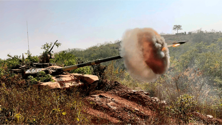 Vietnamese army during military drills.