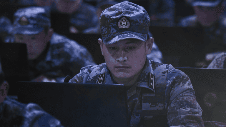 PLA Cyber troops during training.