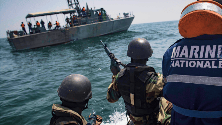 Anti-Piracy Training Drills in the Gulf of Guinea.
