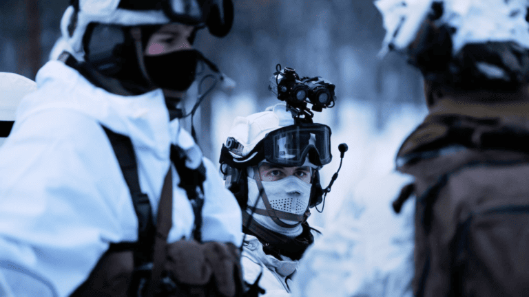 Norway's soldiers during winter combat drills.