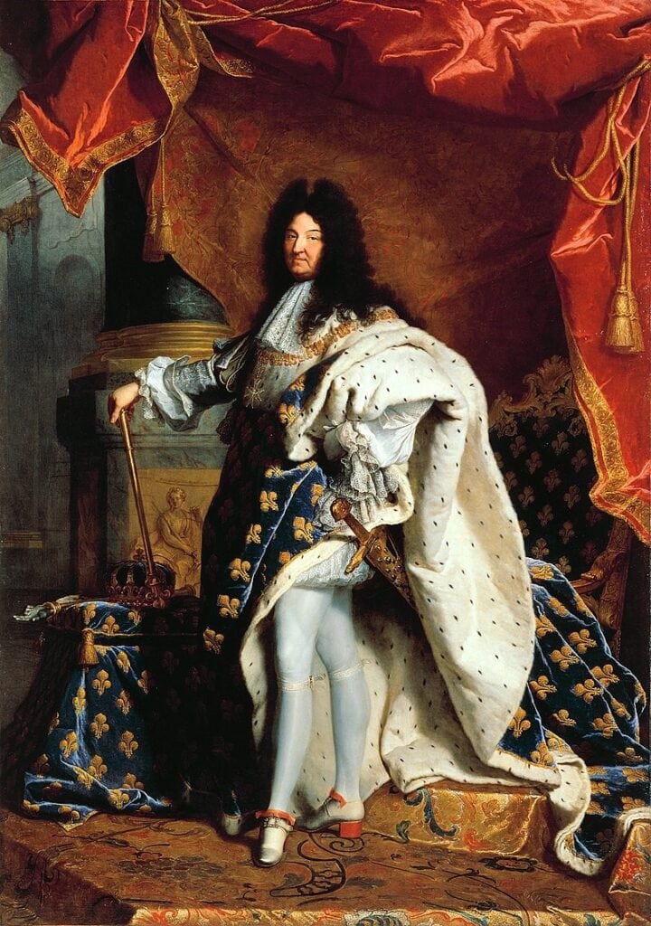 Painting of King Louis XIV which during his reign established intelligence in France 