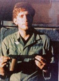 Franklin “Doug” Miller toting a Gyrojet. 