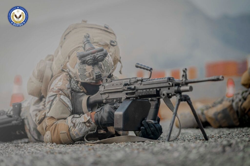 GCPSU operator with an M249 SAW