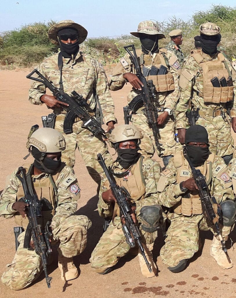 Danab Brigade soldiers equipped with AK-pattern rifles.