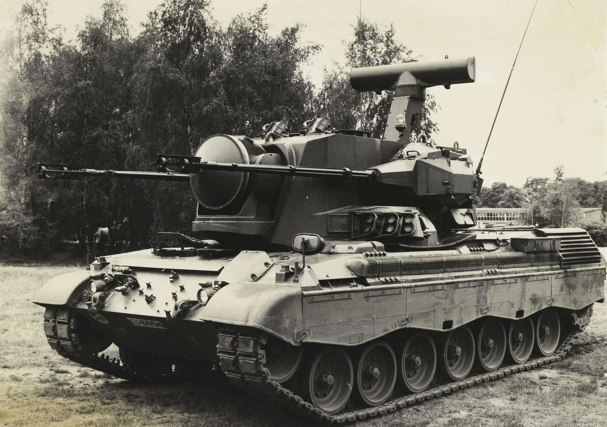An image of a Dutch Flakpanzer Gepard  also known as the "Cheetah"