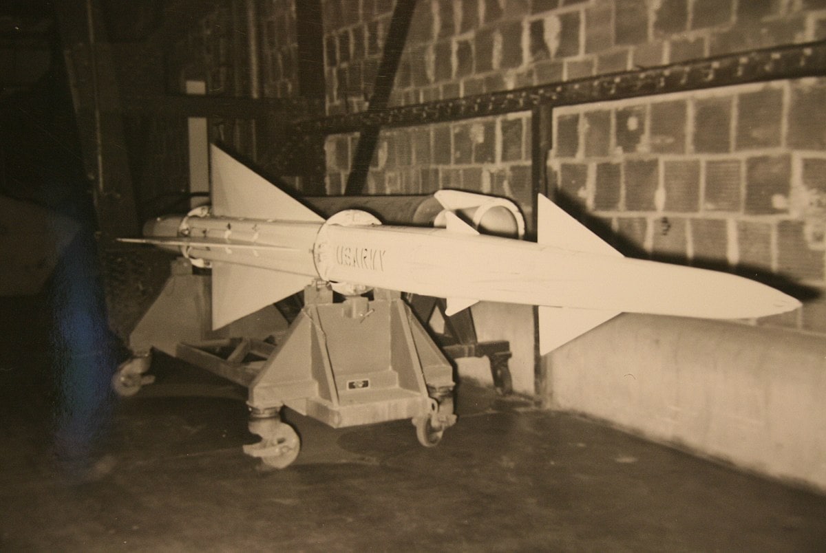 An image of the American MIM-3 Nike Ajax Surface to Air Missile.
