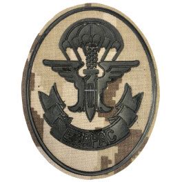 The EZAPAC patch in a pixelated arid version.