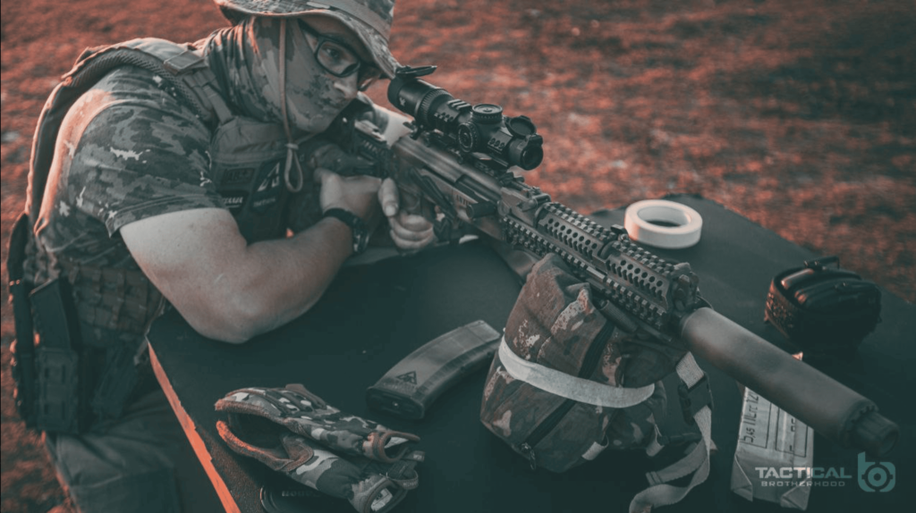 Albanian Tactical (Xhemati Alban sub-group) sniper practicing on the shooting range. 