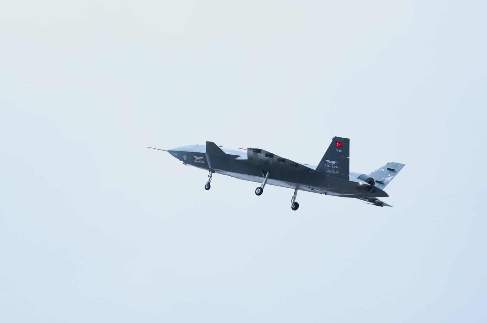 Bayraktar Kızılelma in flight.