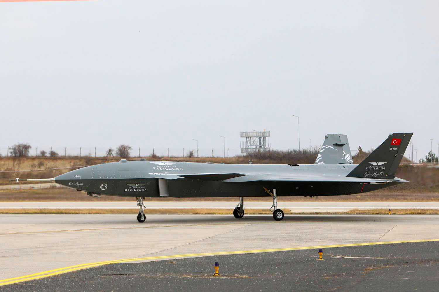 Taxiing on a runway