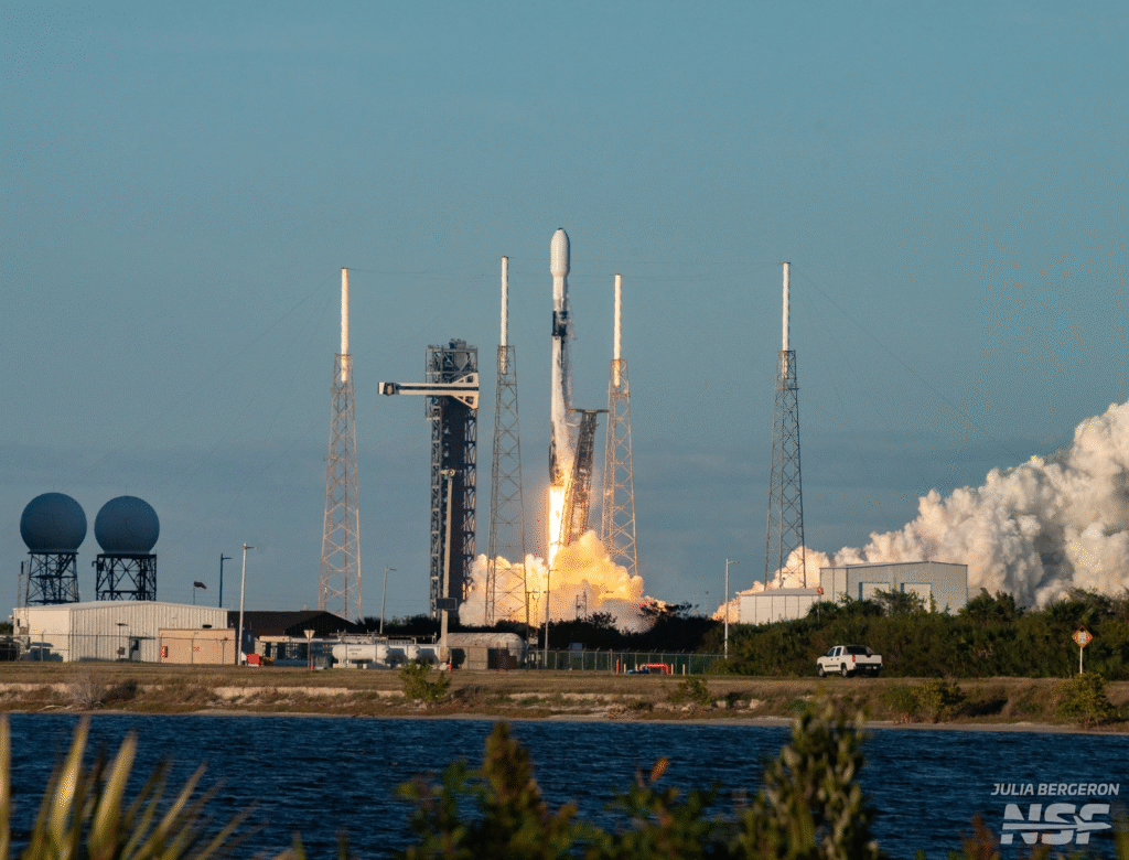 A SpaceX (A company which has proposed its involvement in the construction of the Golden Dome) rocket, which carried two HBTSS satellites for the MDA.